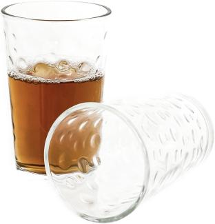 Almina 6er Set Teegläser Trinkglas Saftglas Wassergläser-Set aus Glas transparent