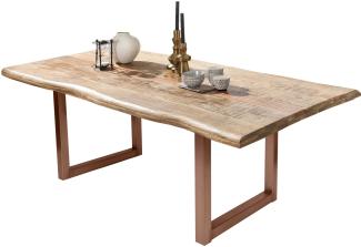 TABLES&Co Tisch 160x90 Mangoholz Natur Metall Braun