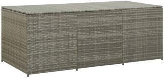 Gartenbox Poly Rattan 180x90x75 cm Grau