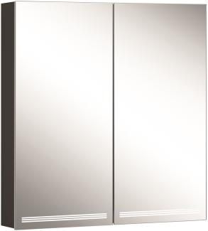 Schneider GRACELINE LED Lichtspiegelschrank, 2 Doppelspiegeltüren, 70x70x12cm, 116. 470, Ausführung: EU-Norm/Korpus schwarz matt - 116. 470. 02. 41