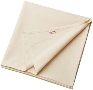 Cotonea Edel Linon Bettlaken ohne Gummizug: Bio-Qualität Bettlaken ohne Gummizug,Linon, 264x254 cm, weiß