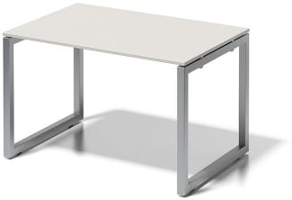 Cito Schreibtisch, 740 mm höhenfixes O-Gestell, H 19 x B 1200 x T 800 mm, Dekor grauweiß, Gestell silber