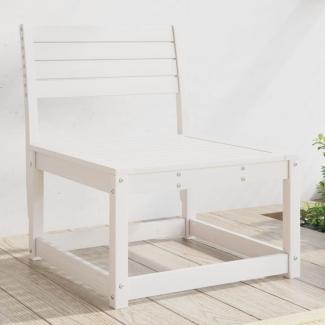 vidaXL Gartensofa Weiß Massivholz Kiefer