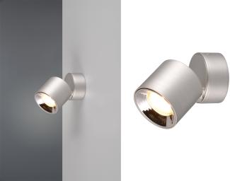 LED Deckenstrahler Silber 1 Spot schwenkbar dimmbar Ø 9cm