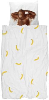 Snurk Bettbezug Banana Monkey, 140 x 200/220 cm -