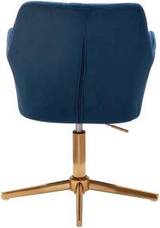 KADIMA DESIGN Sessel-Drehstuhl TANARO mit Armlehnen und Schreibtisch-Home-Office-Drehfunktion. Farbe: Blau