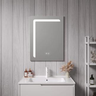 LED-Badspiegel Chambave 45x60 cm Silberfarben [pro. tec]