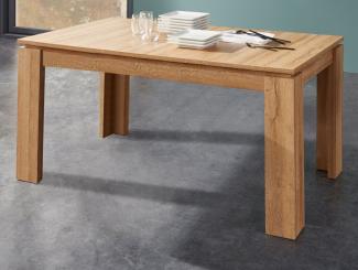 trendteam smart living Esszimmer Küchentisch, Esstisch Tisch Universal, 160 x 77 x 90 cm in Wotan Eiche mit Ausziehfunktion