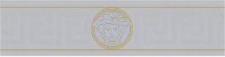 Versace Designer Barock Vliestapete Greek 935225 Silber / Gold - Bordüre - Design Tapete - Luxus Qualität