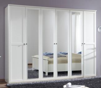 Wimex Kleiderschrank Schlafzimmer Schrank Chalet Spiegel 6-türig weiß 270cm