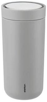 Stelton 'To Go Click' Thermobecher, soft light grey, 400 ml