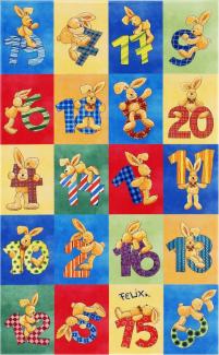 Kinderteppich- FELiX Spiel und Lern Teppich, Zahlen Lernen, in Zwei Größen, Teppich 160 x 100 cm