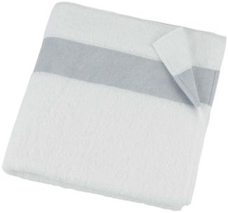 Feiler Handtücher Exclusiv mit Chenillebordüre | Badetuch 100x150 cm | silber