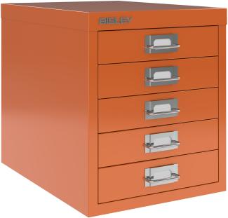 Bisley MultiDrawer™, 12er Serie, 5 Schubladen à H 51 mm, DIN A4, Farbe: orange