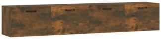 Wandschränke 2 Stk. Räuchereiche 100x36,5x35 cm Holzwerkstoff