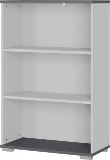 Bücherregal >M-416< (BxHxT: 80x123x40 cm) in grau | anthrazit