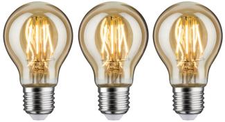 Paulmann 5079 Leuchtmittel Bundle 3x LED Vintage Allgebrauchslampe gold 3x 4,7 Watt E27 2500K