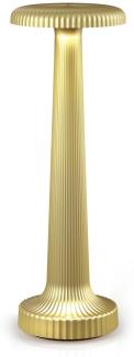 NEOZ kabellose Akku-Tischleuchte Tall POPPY UNO LED-Lampe dimmbar 1 Watt 27x9,4 cm Satin Messing
