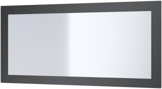 Vladon Spiegel Lima, Wandspiegel mit Rahmen im modernen Stil, Schwarz matt (89 x 45 cm)