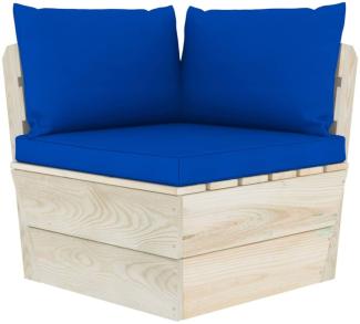 Palettensofa-Auflagen 3 Stk. Blau Stoff