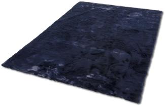 Teppich in Nachtblau aus 100% Polyester - 180x120x2,5cm (LxBxH)