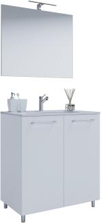 Gilos Bad Möbel Set Waschbecken Unterschrank Wandspiegel Badezimmer Waschtisch