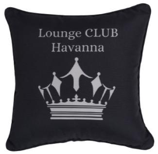 Primaster Kissen Lounge Club Havanna 45 x 45cm Schwarz Zierkissen Sofakissen