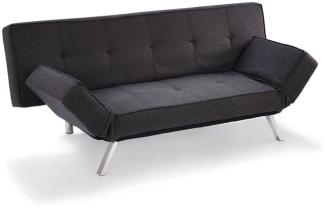 Schlafsofa New York Schlaffunktion Sofa Couch Schlafcouch Couchgarnitur Schwarz