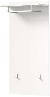 Garderobenpaneel Prego in weiß 55 x 114 cm