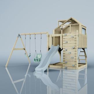 PolarPlay Spielturm Lasse aus Holz in Blau