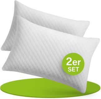 Juskys Kopfkissen 2er Set, Polyester weiß, 40 x 60 cm