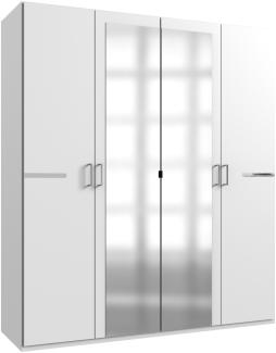 Drehtürenschrank >Anna< in WEISS - 180x208x58cm (BxHxT)