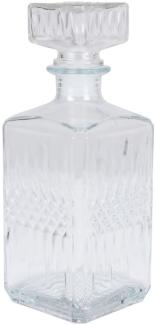 Whiskykaraffe aus Glas 850ml Whisky Whiskey Cognac Likör Karaffe Dekanter