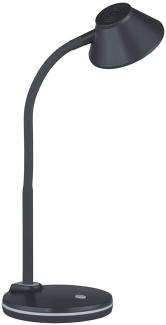 LED Schreibtischleuchte BERRY flexibel, Kunststoff Titan, 33cm hoch
