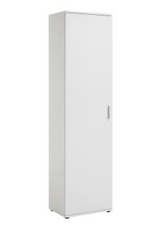 FMD Möbel - INCA 1 - Mehrzweck-Schuhschrank - melaminharzbeschichtete Spanplatte - weiß - 50 x 184 x 34,5cm