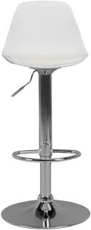 KADIMA DESIGN Barhocker BERN - Elegant drehbarer Sitzhocker für Bars und Kücheninseln, höhenverstellbar und belastbar bis 110kg. Farbe: Weiß