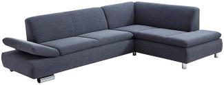 Sofa 2,5-Sitzer links mit Ecksofa rechts TERRENCE-23 feines Strukturgewebe Farbe grau Sitzhärte weich B: 270cm T: 190cm H: 76cm