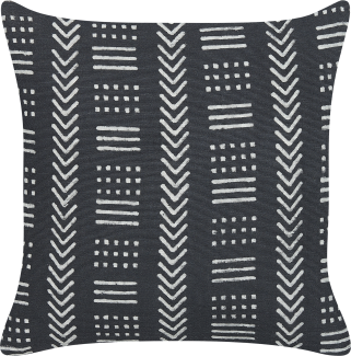 Dekokissen geometrisches Muster Baumwolle schwarz weiß 45 x 45 cm BENZOIN