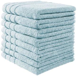 Handtuch Baumwolle Plain Design - Farbe: hellblau, Größe: 50x100 cm