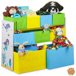 Kinderregal mit Motiv und 9 Boxen 10030548_470