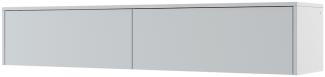 MEBLINI Hängeschrank für Horizontal Schrankbett Bed Concept - Wandschrank mit Ablagen und Teleskopen - Wandregal - BC-15 für 160x200 Horizontal - Grau Matt