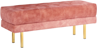 Bettbank Samtstoff rosa gold 117 x 44 cm ROSEVILLE