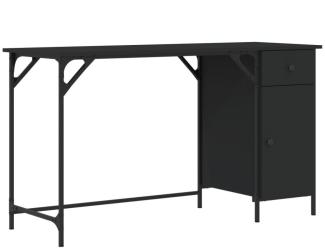 vidaXL Computertisch Schwarz 131x48x75 cm Holzwerkstoff