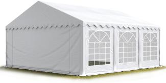 Party-Zelt Festzelt 6x6 m Garten-Pavillon -Zelt PVC Plane 700 N in weiß Wasserdicht