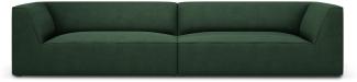 Micadoni 4-Sitzer Sofa Ruby | Bezug Green | Beinfarbe Black Plastic