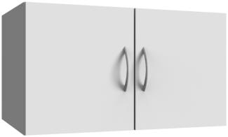 Hängeschrank Multiraumkonzept weiß mit 2 Tür Mehrzweckschrank Schrankaufsatz ca. 80 cm breit