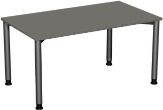 Schreibtisch '4 Fuß Flex' höhenverstellbar, 140x80cm, Graphit / Anthrazit