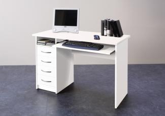 Schreibtisch TRIO Arbeitstisch Weiß ca. 110 x 75 x 55 cm