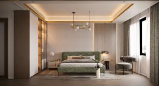 Polsterbett Doppelbett SPRINGS 180x200cm in Stoff Perfekt Harmony Grün