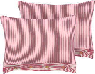 Kissen 2er Set Baumwolle Rot AALITA 40 x 60 cm